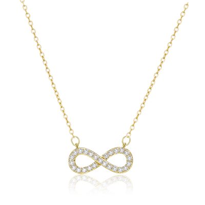 SWIMLANCE Gold Infinity Necklace for Women Teen Girl Daughter Girlfriend Cubic Zirconia Infinite Pendant 16+2 In Chain Birthday Valentine's Day Mother's Day Christmas Jewelry Gift for Her