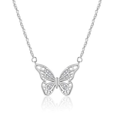 SWIMLANCE Silver Butterfly Necklaces for Women Girls Dainty Butterfly Necklaces Pendant Chain Butterfly Jewelry Gift Birthday Christmas Mother’s Day Valentines Day Gifts